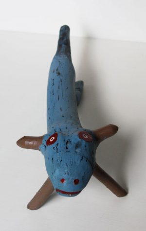 Truffaut hand carved, hand painted wood sculpture, Roger Dumont